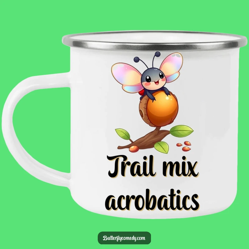 Funny Ladybug Acorn Camping Mug: Durable & Hilarious Outdoor Companion
