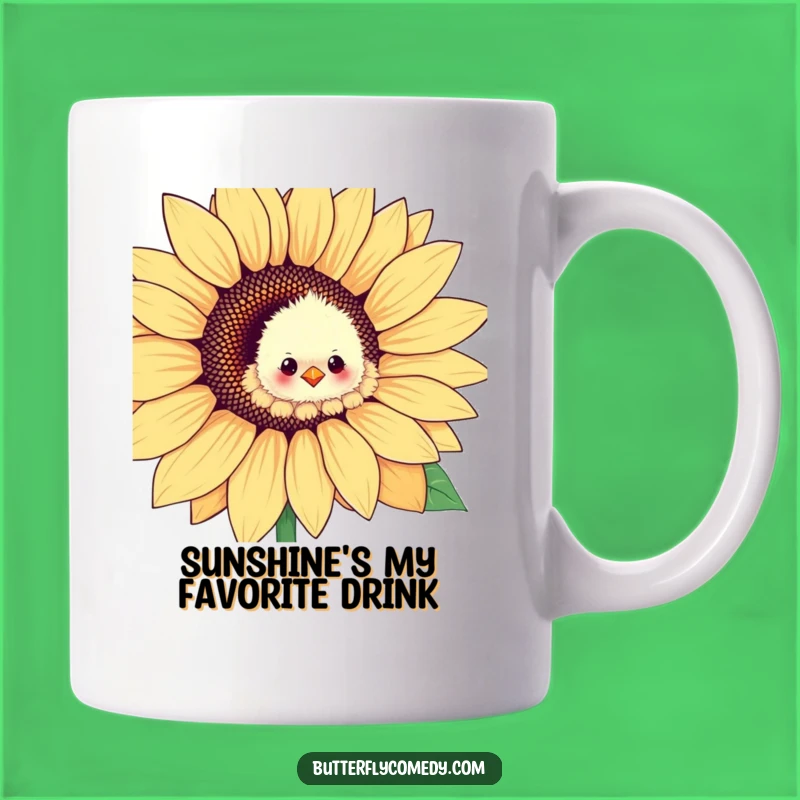 Funny Chick in Sunflower Mug: Adorable & Hilarious Gift for Bird Lovers