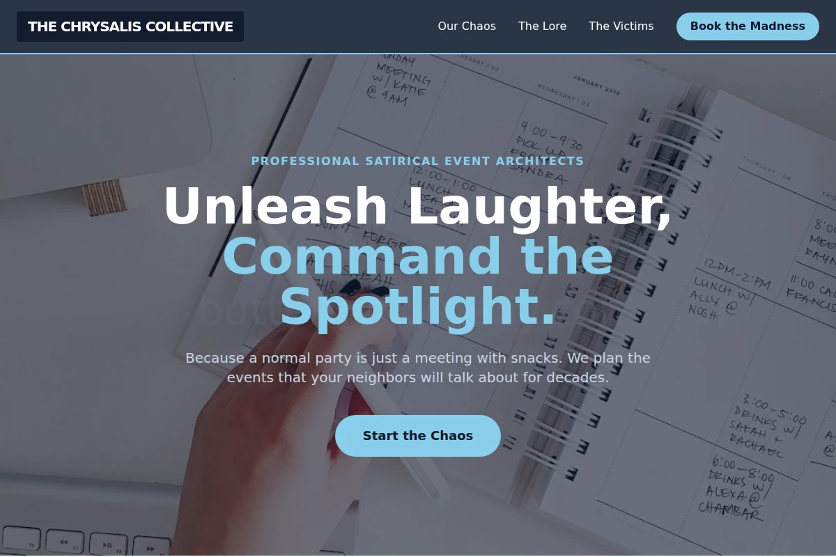 Satirical Event Planning