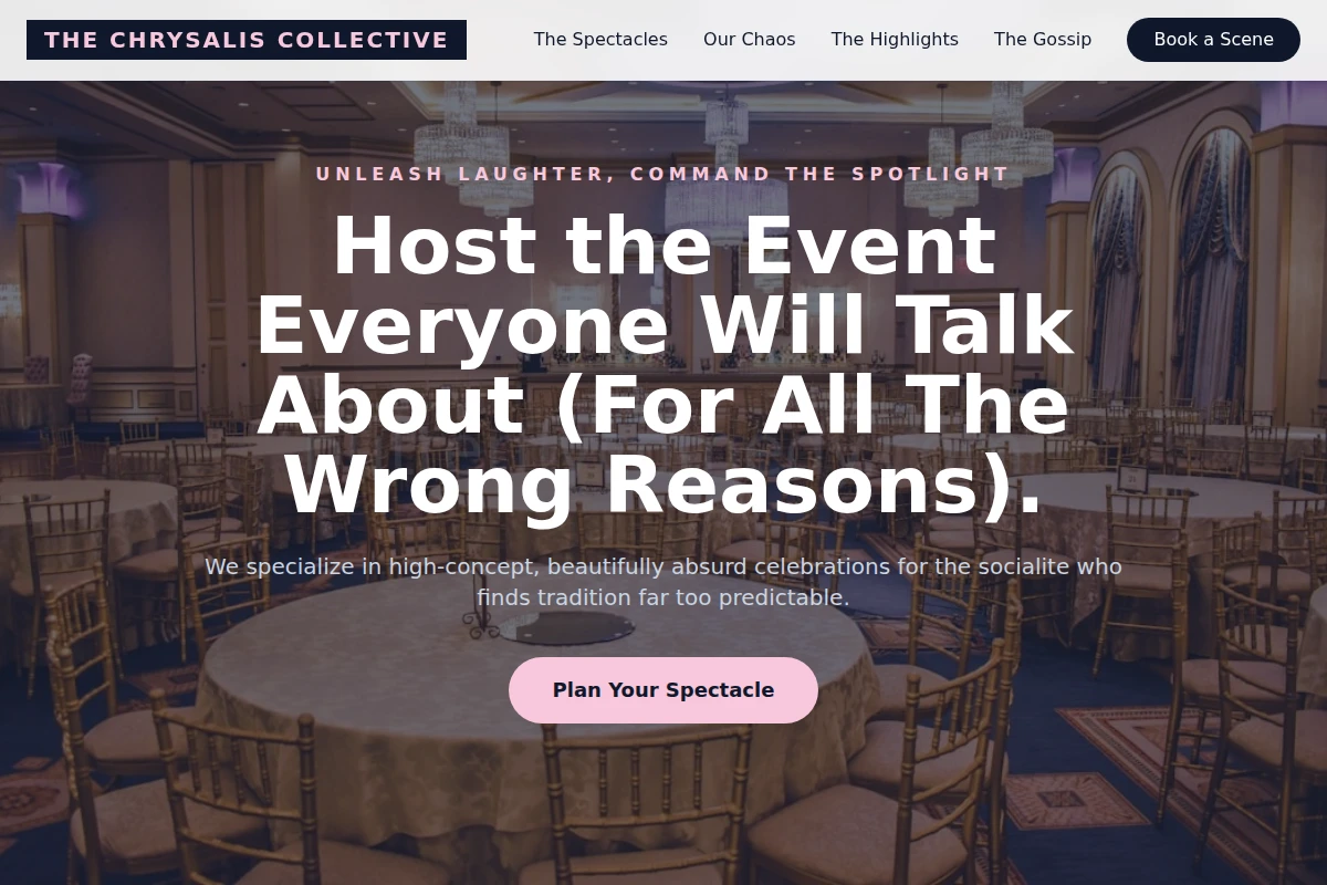 Satirical Event Planning