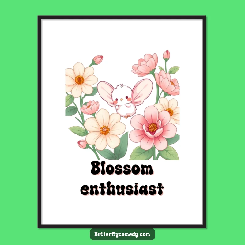 Funny Fluffy Creature Digital Art: Adorable Winged Creature Print, Instant Funny Gift