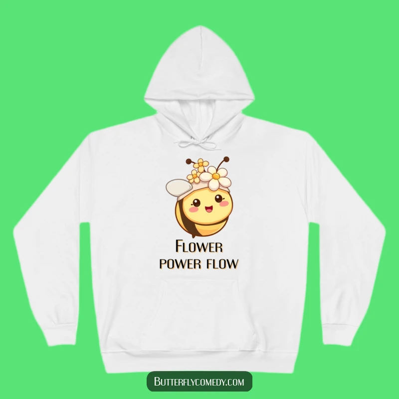 Cozy Funny Bee Flower Hat Hoodie: Warm & Hilarious Gift for Flower Fans
