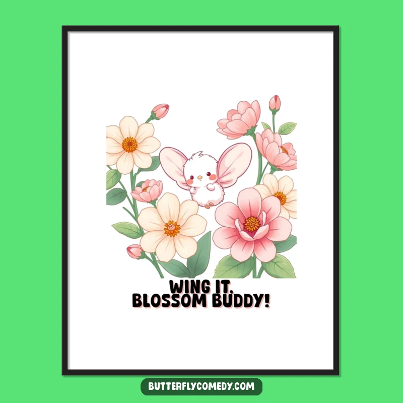 Free Printable Wall Art: Fluffy Creature and Floral Whimsy for Your Home!