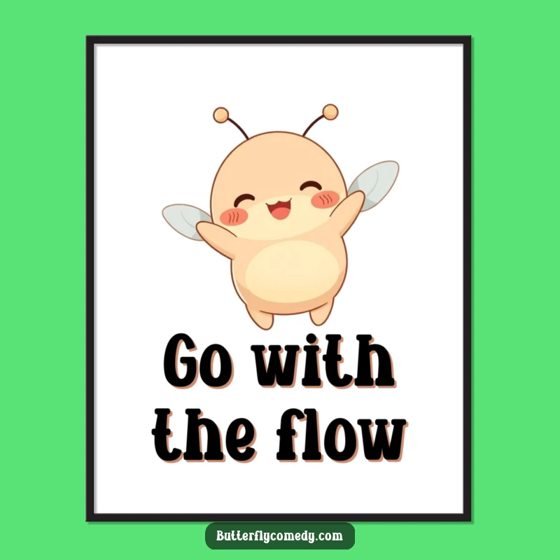 Free Printable Wall Art: Plump Creature Floating for Whimsical Decor!