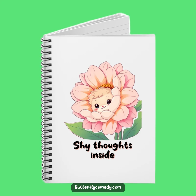 Funny Fuzzy Creature Notebook: Shy Flower Peek Journal, Perfect for Notes & Funny Gift