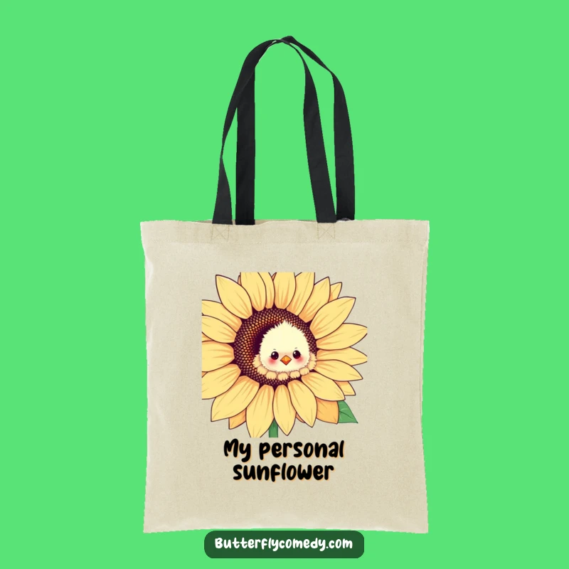 Funny Chick Sunflower Tote Bag: Stylish, Spacious & Hilarious Carry-All